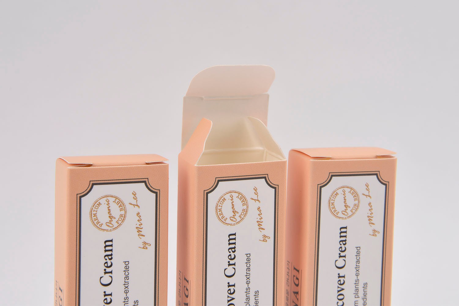 간나나기 아기용 재생크림 화장품 패키지 제작하여 3