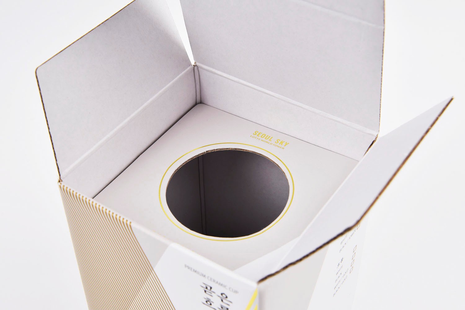 곧은 도자기 컵 식기 도자기 컵 인박스 3번째