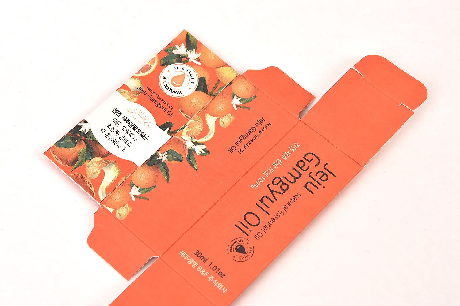 제주생명 B&amp;F 제주 감귤 오일 화장품 천연 오일 화장품 패키지 3번째