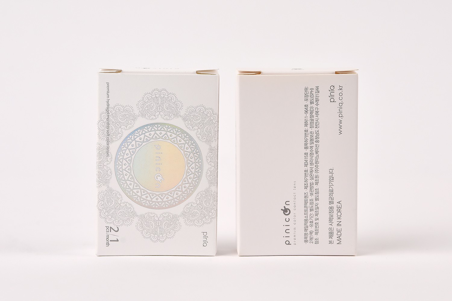 피니큐 컬러렌즈 홀로그램 패키지 제작하여 2