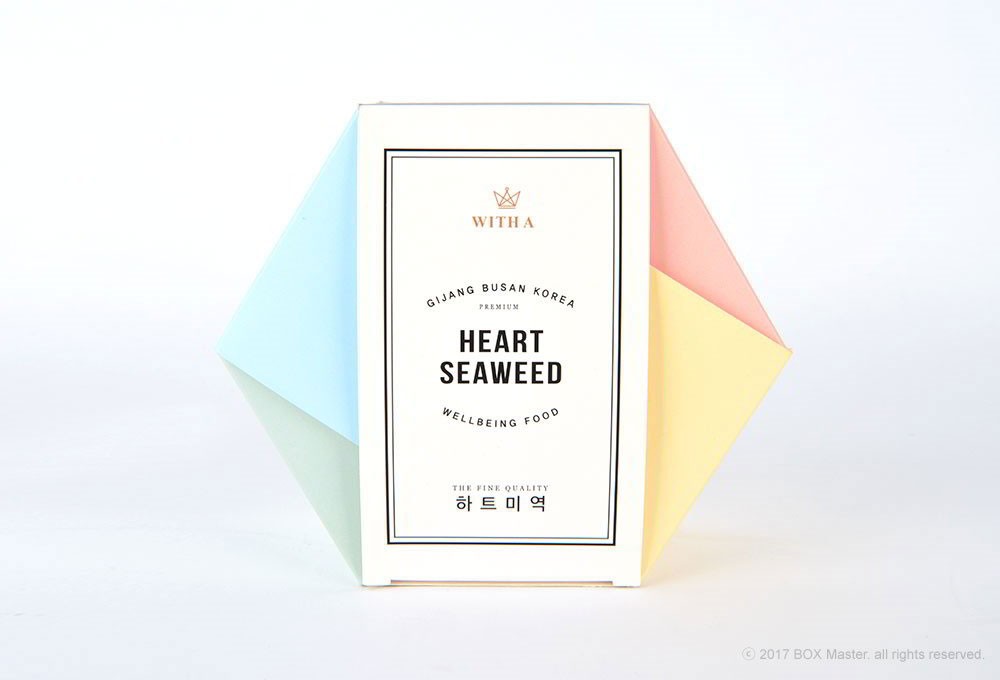 위드에이 미역 육각형 식품 패키지 제작하여 1