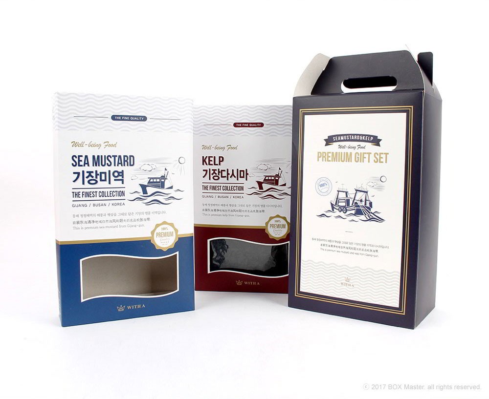 위드에이 미역 육각형 식품 패키지 제작하여 2