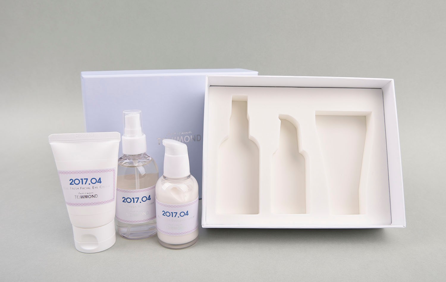 토우몽 화장품 3종 선물세트 패키지 제작하여 2