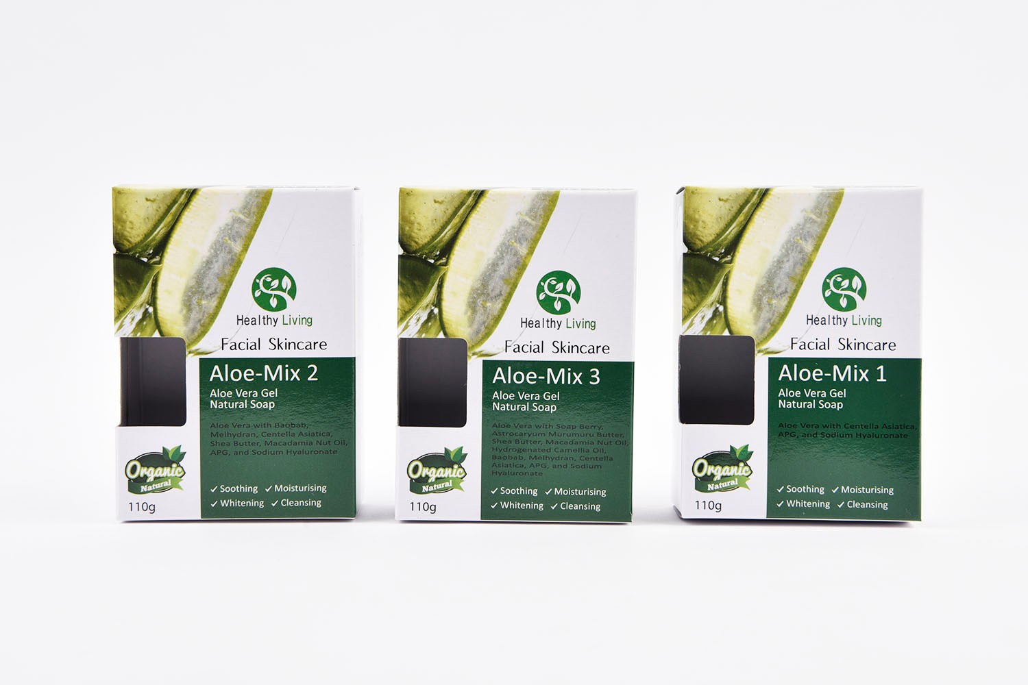 건강생활 알로에 화장비누 패키지 제작하여 3