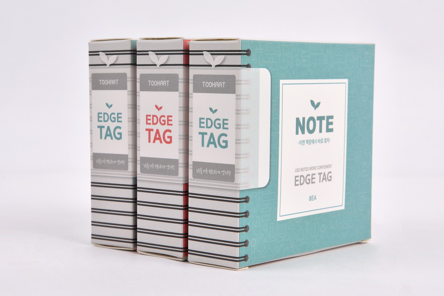 툭아트 엣지택 문구 패키지 제작하여 3
