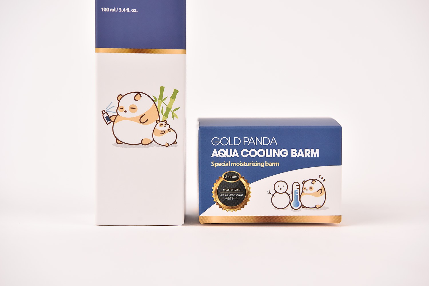SKINPUPMP 골드판다 아쿠아 화장품 패키지 제작하여 2