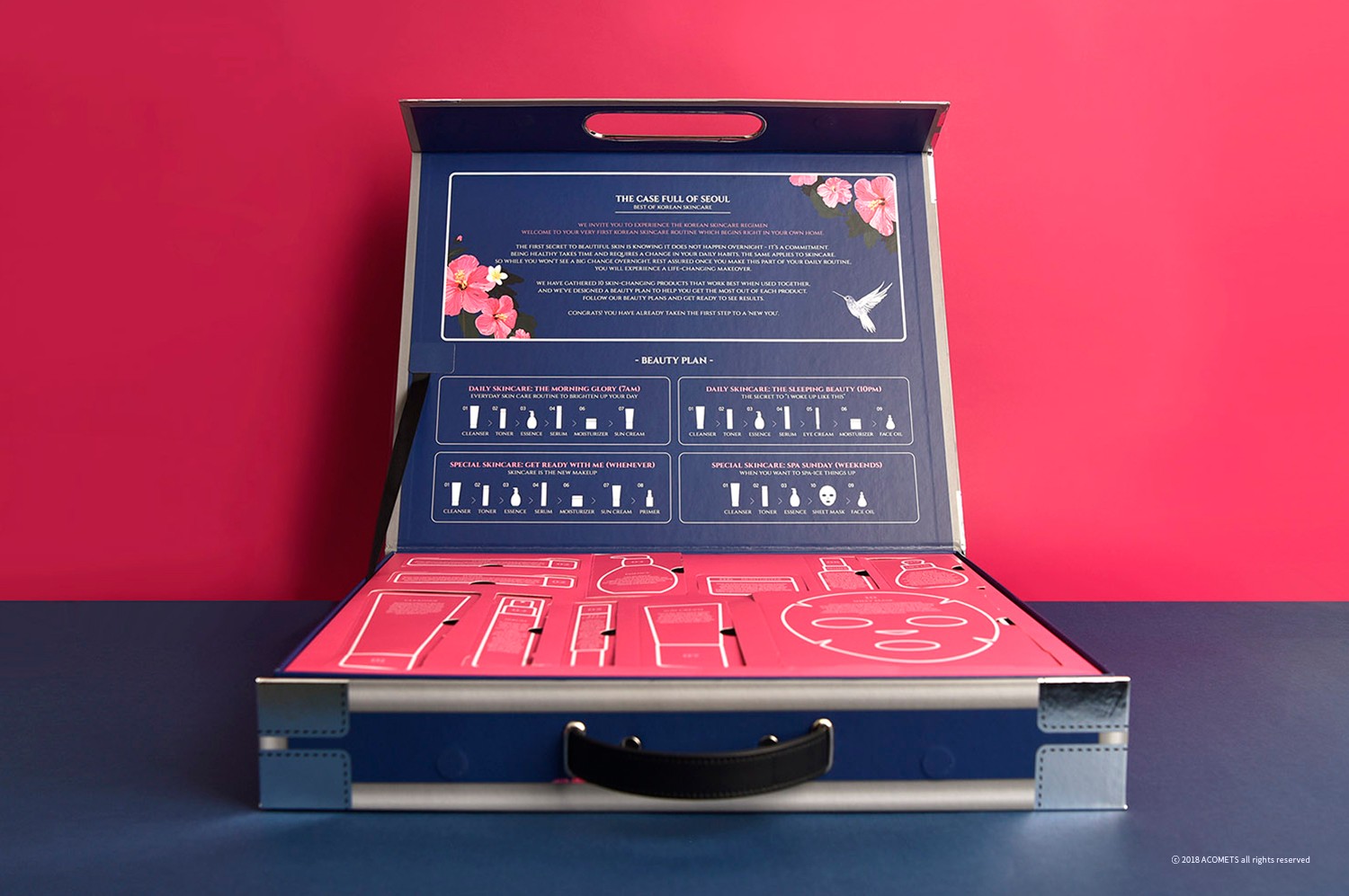 K BEAUTY 화장품 세트 손잡이 패키지 제작하여 2