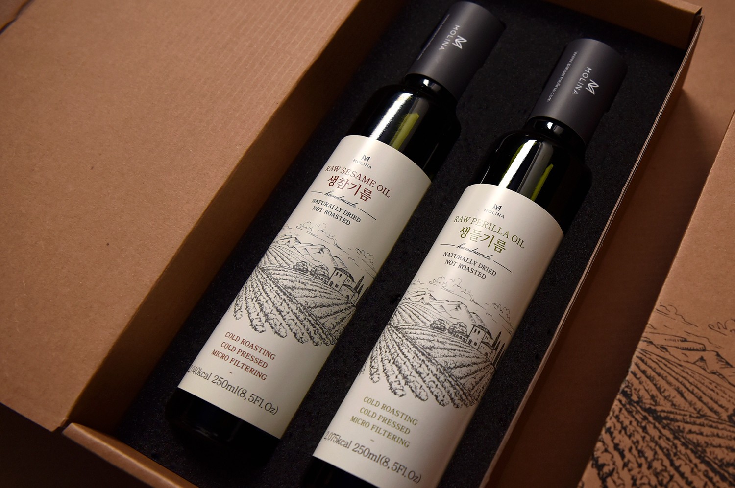 몰리나  참기름, 들기름, 오일 선물세트 식품 2개입 1번째