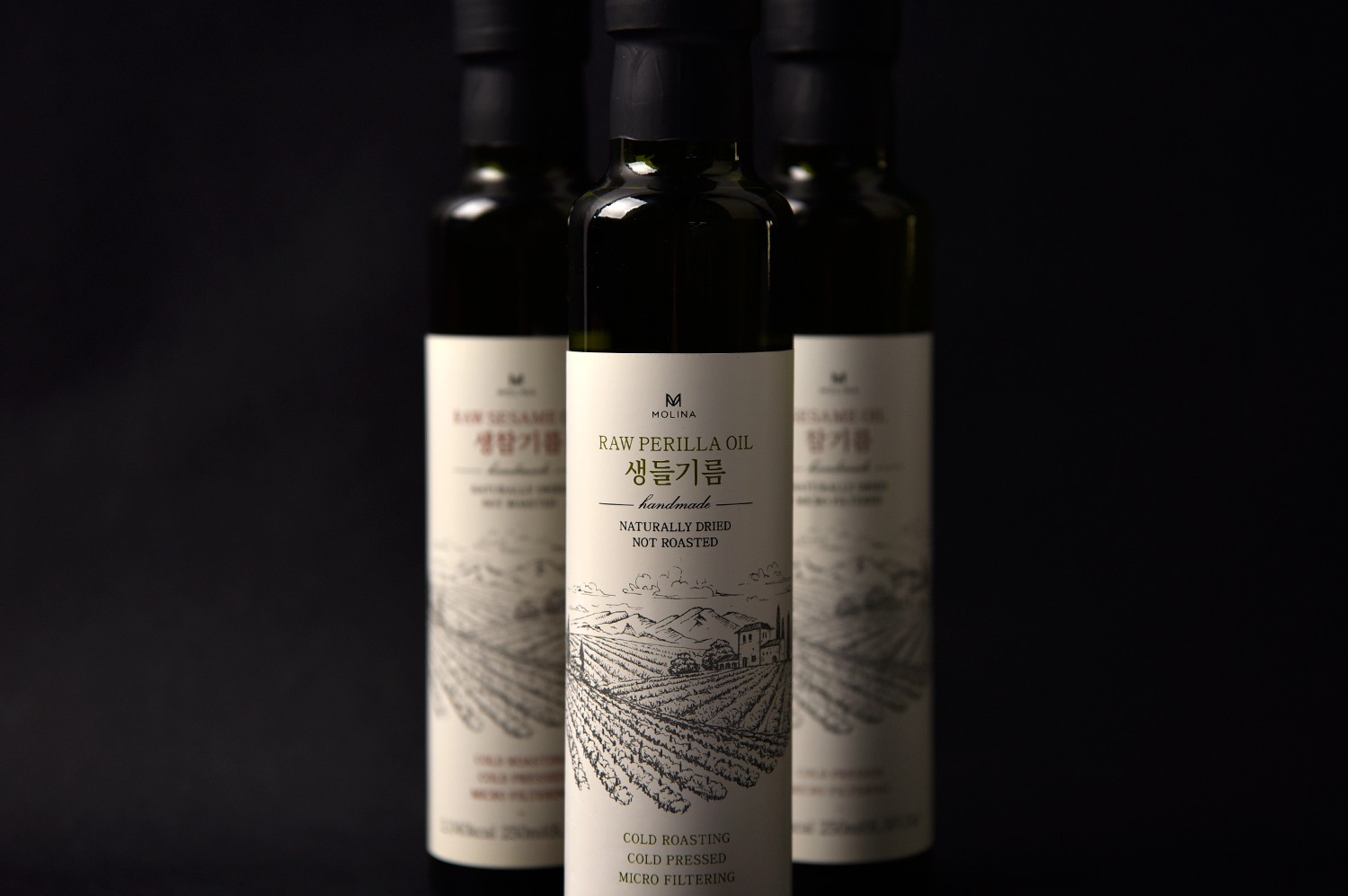 몰리나  참기름, 들기름, 오일 선물세트 식품 3개입 2번째