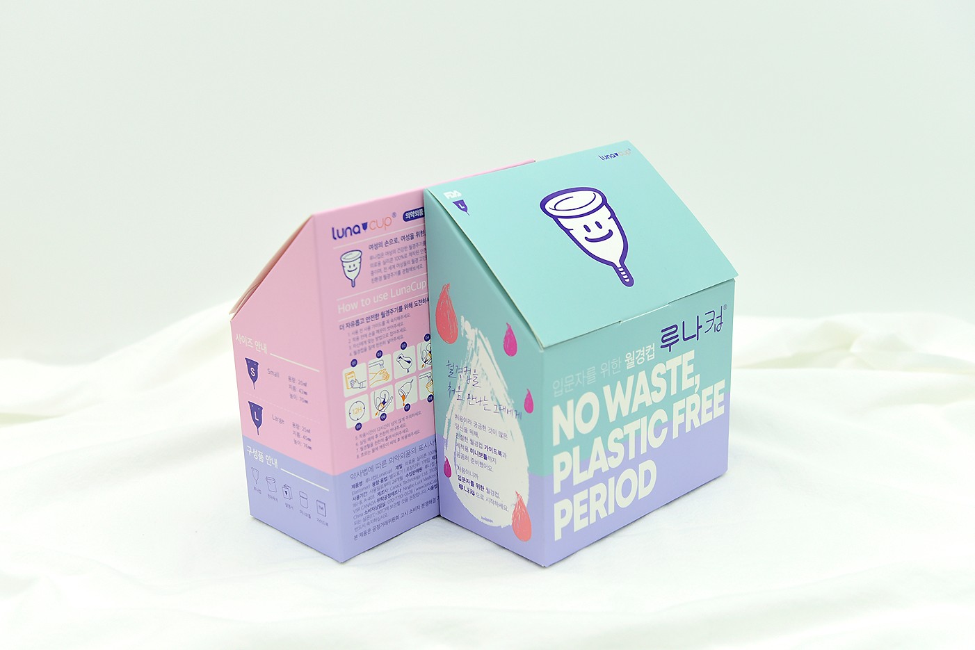 루나컵 하우스 커스텀 여성용품 패키지 제작하여 1