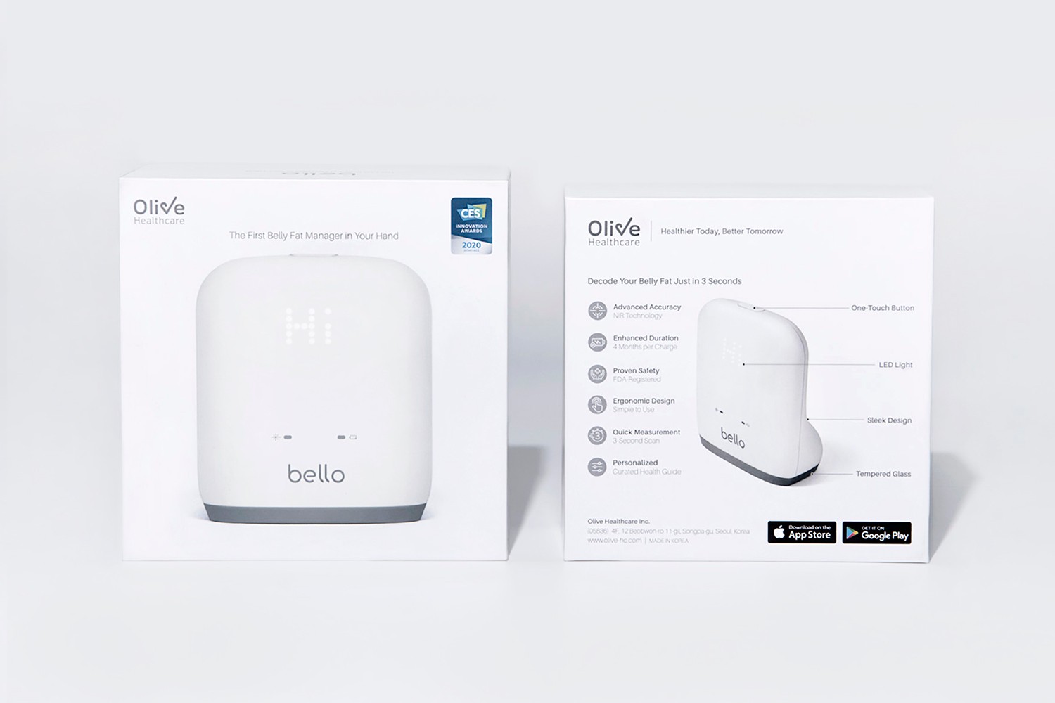 올리브헬스케어 bello 디지털 측정기 전자기기 패키지 1번째