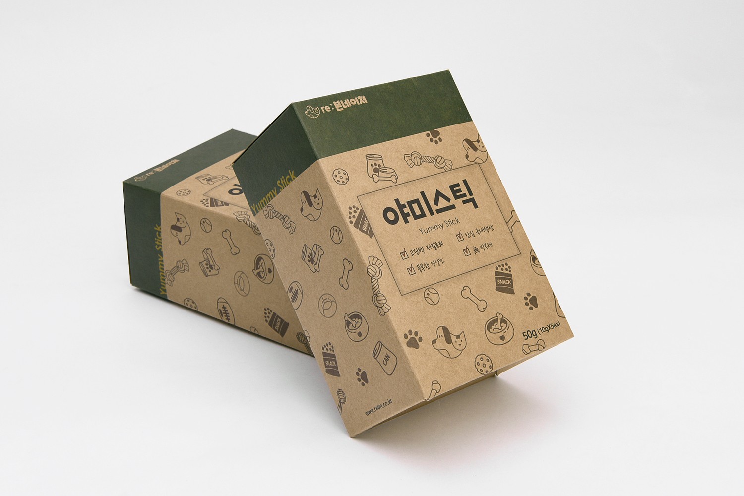 야미스틱 애견간식 패키지 제작하여 2