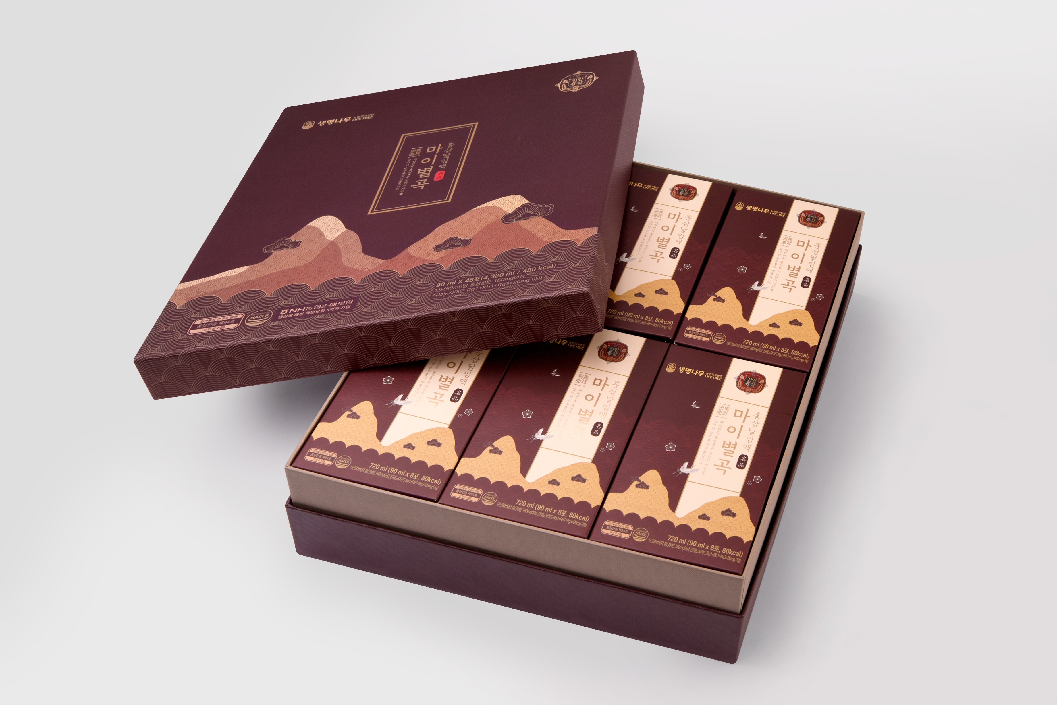 마이별곡 홍삼달임액 건강기능식품 패키지 제작하여 3