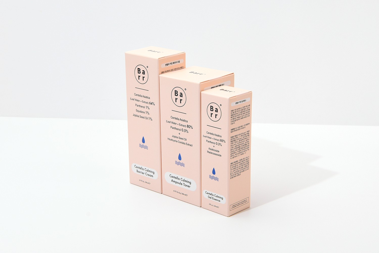 토너,크림,클렌저 기초화장품 3종 패키지 제작하여 2