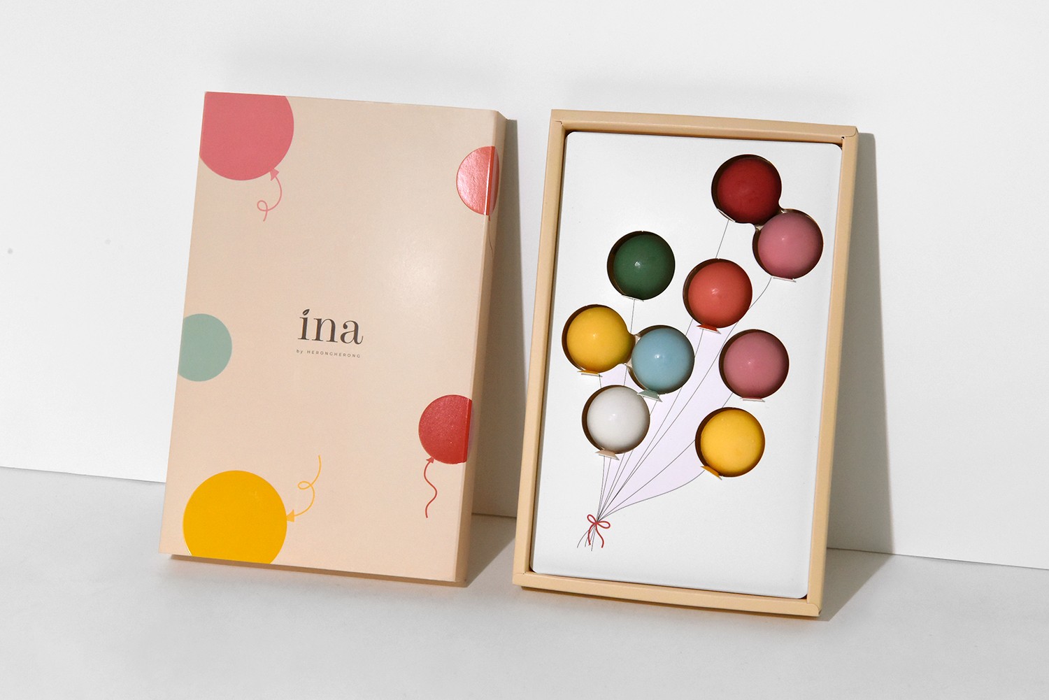 INA 이나쇼콜라 디저트 풍선9구 초콜릿 식품 패키지 제작하여 1