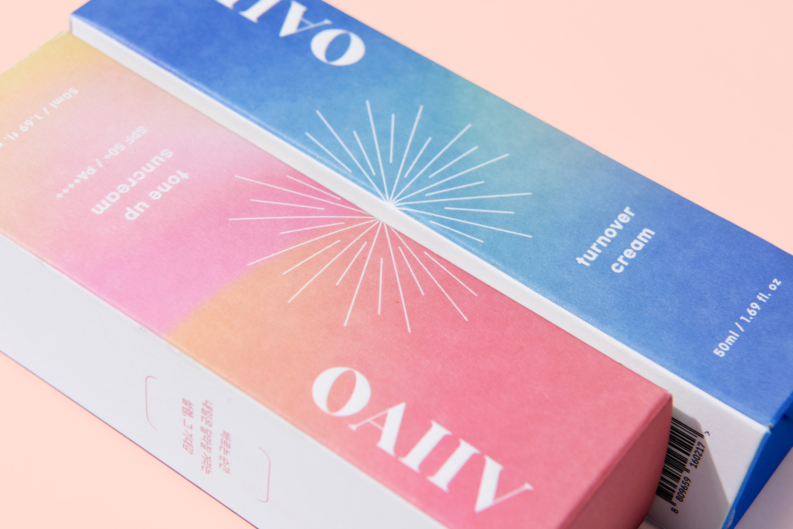 오아이브톤업썬크림 화장품 패키지 제작하여 2