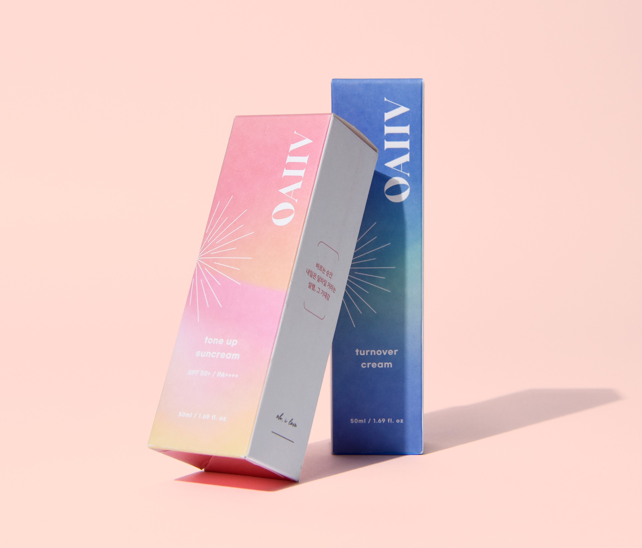 오아이브톤업썬크림 화장품 패키지 제작하여 3