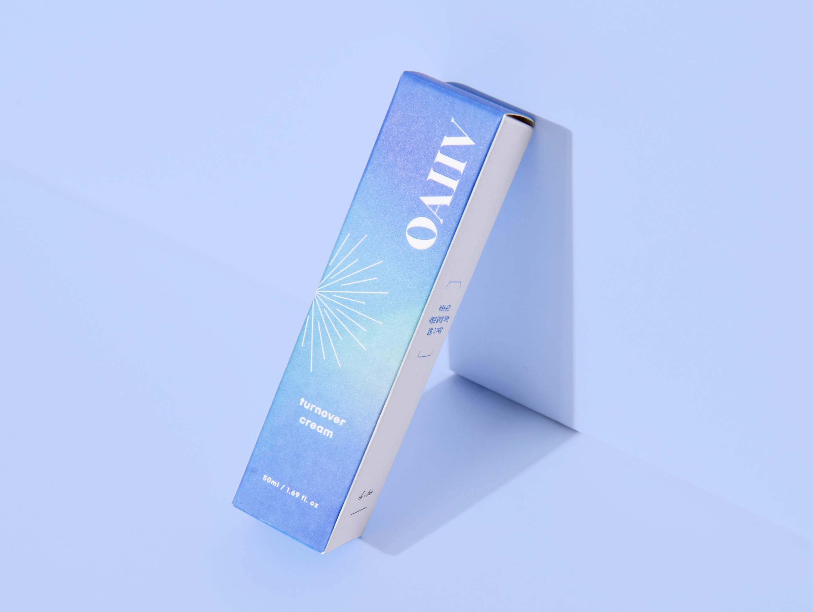 오아이브 턴오버크림 화장품 패키지 제작하여 1