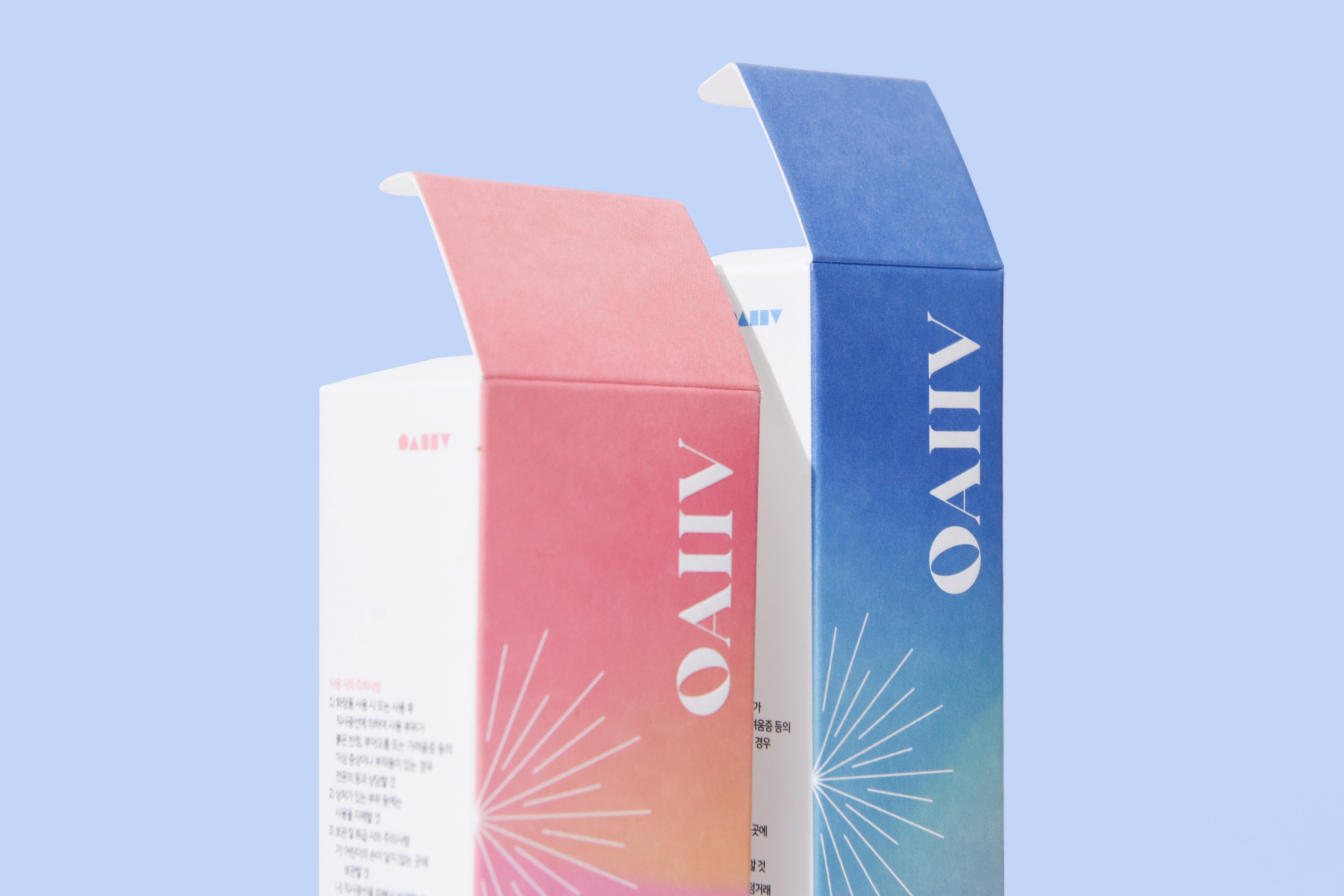 오아이브 턴오버크림 화장품 패키지 제작하여 4