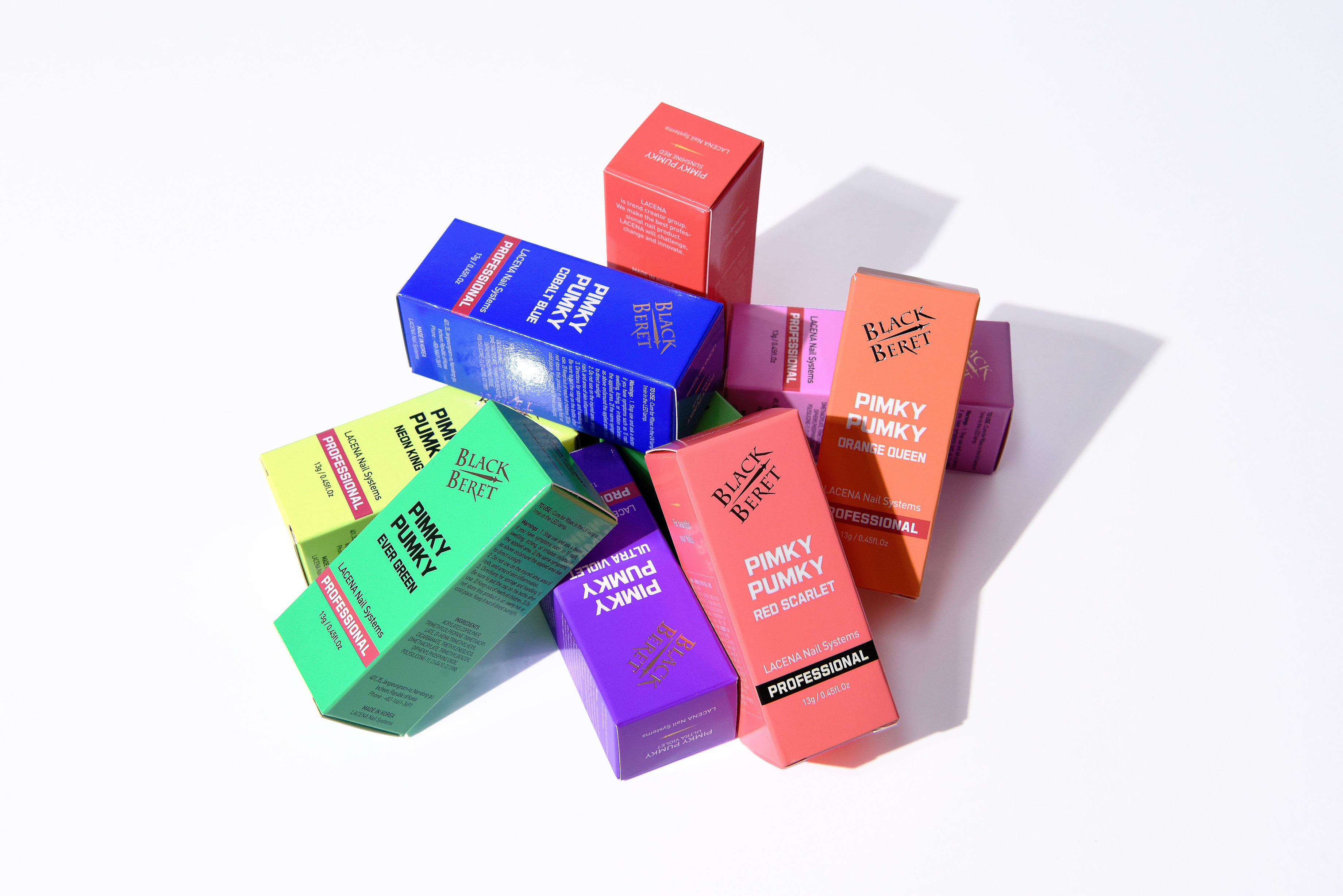 라쎄나 네일 9종 화장품 패키지 제작하여 2