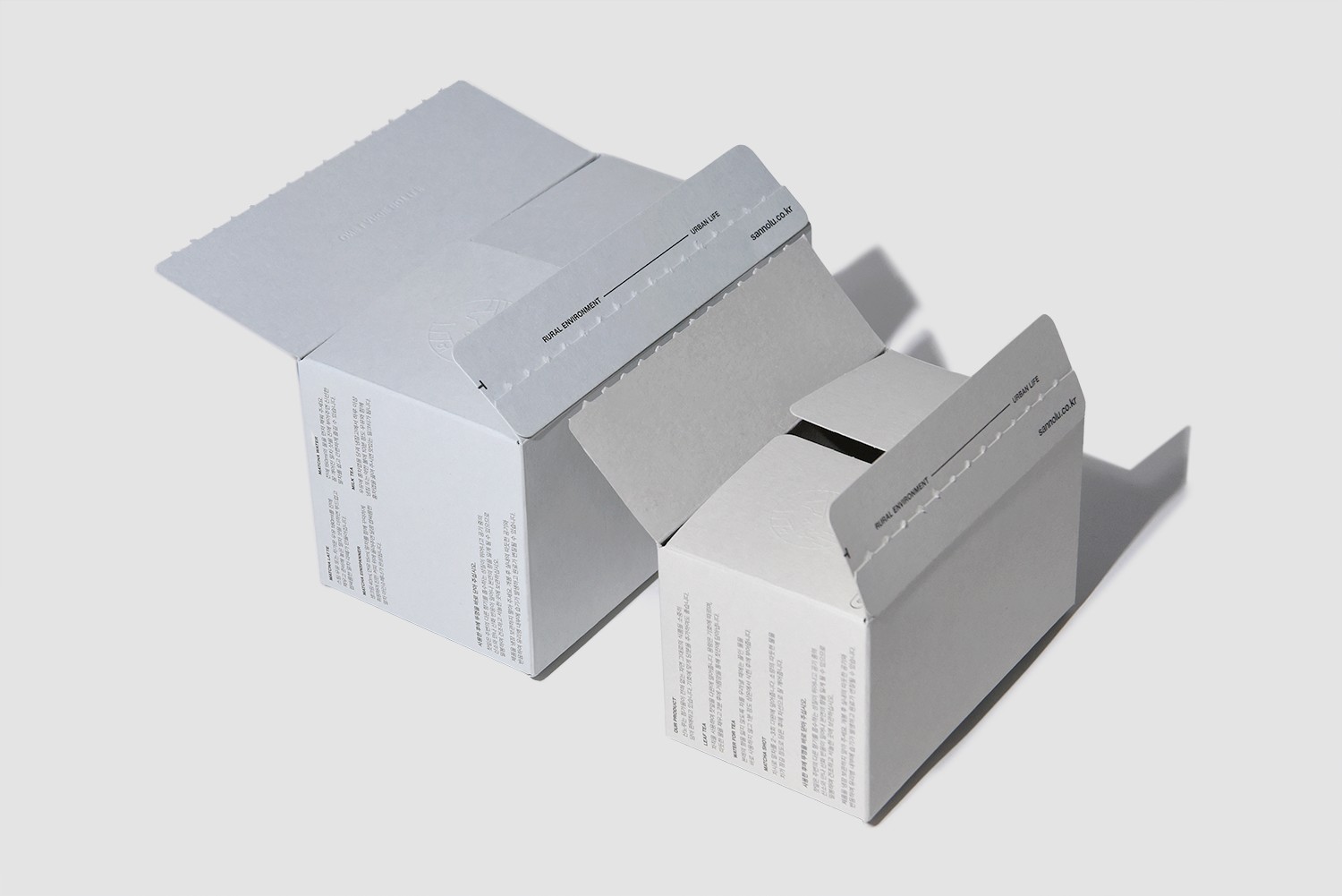 산노루 호지차 녹차 티 음료 패키지 제작하여 2