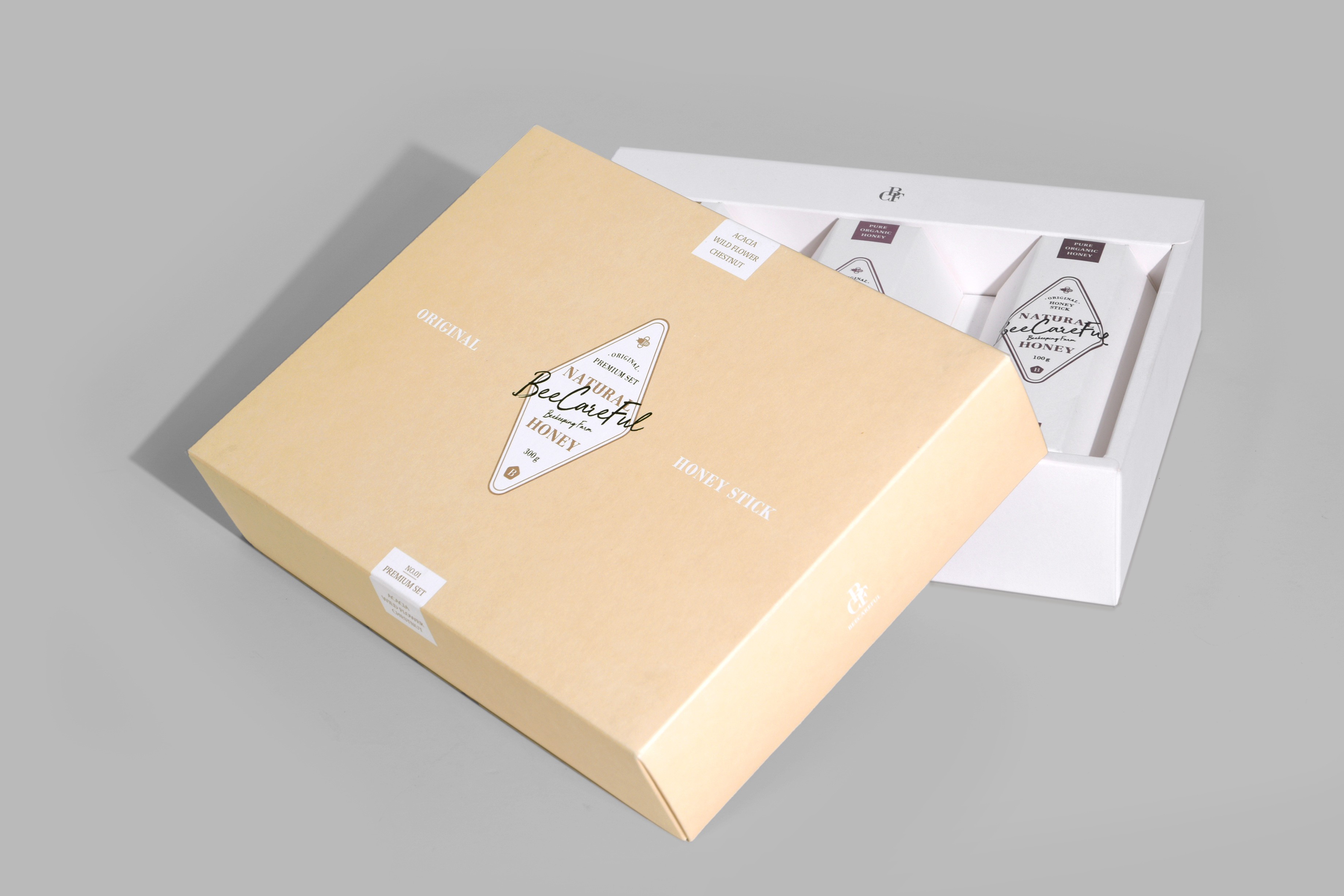 비케어풀 육각꿀스틱 선물세트 식품 패키지 제작하여 4