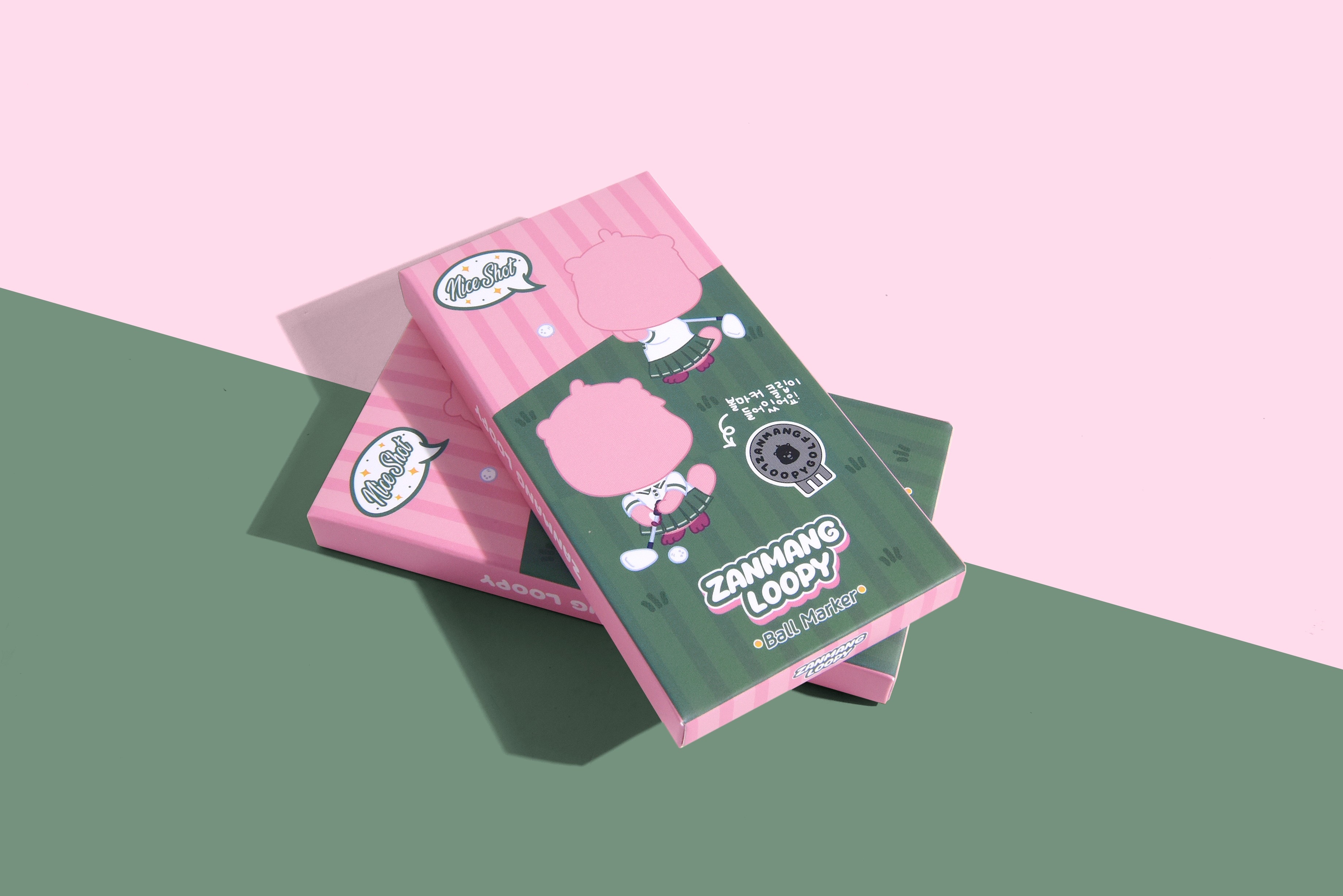 잔망루피 골프 캐릭터 볼마커 스포츠용품 패키지 제작하여 2