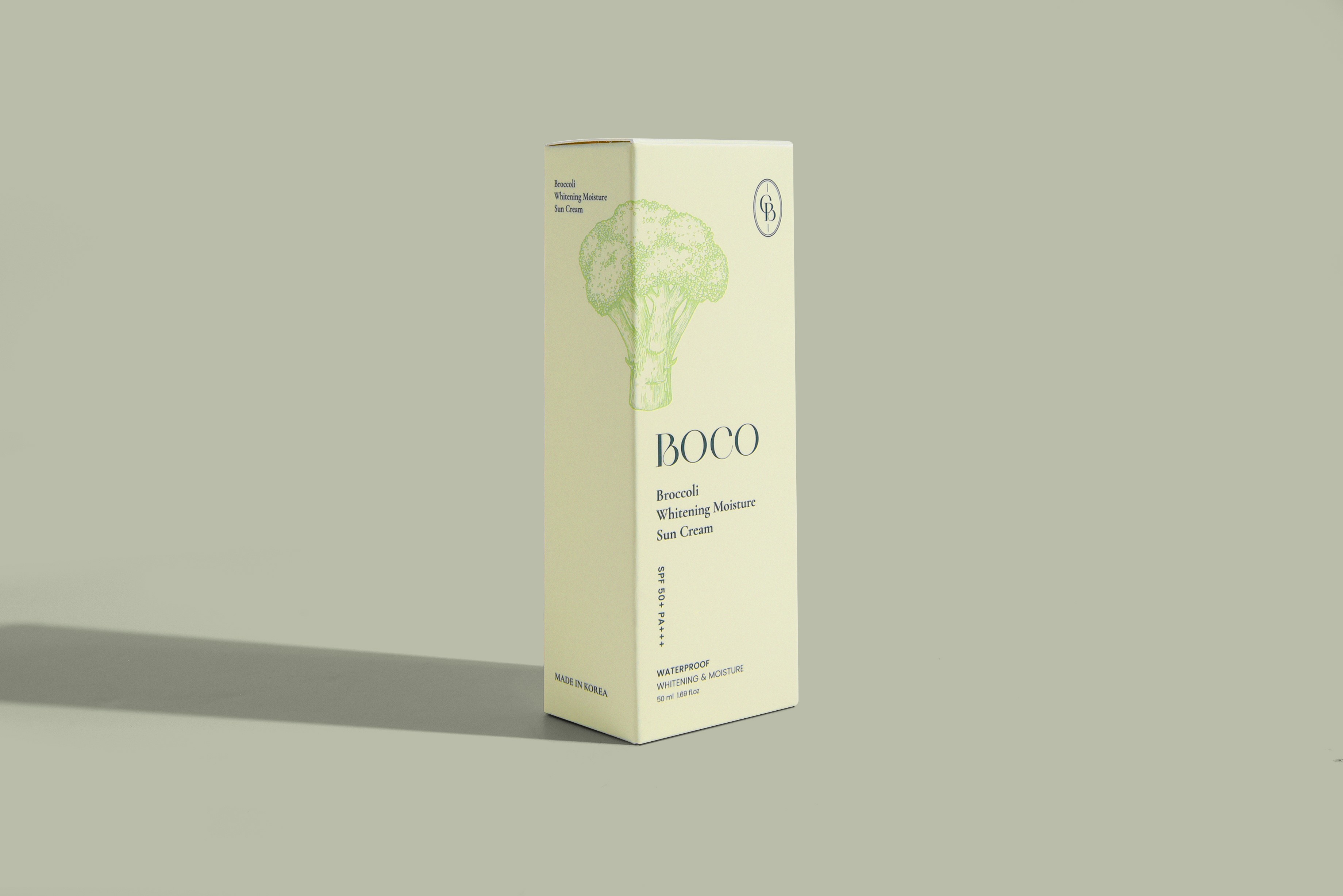 보코 브로콜리 화이트닝 수분선크림 화장품 패키지 제작하여 3
