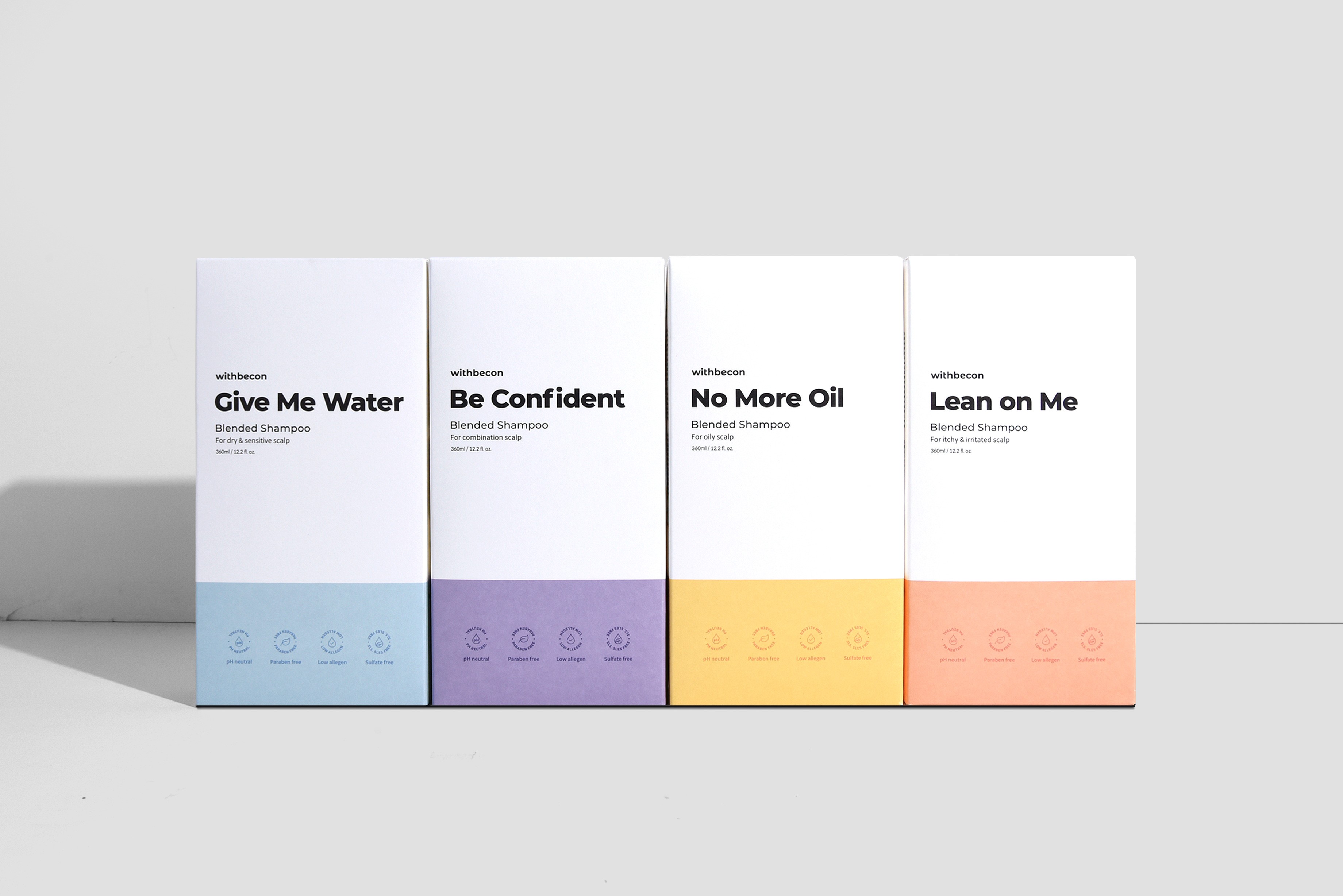 위드비컨 탈모샴푸 화장품 패키지 제작하여 1