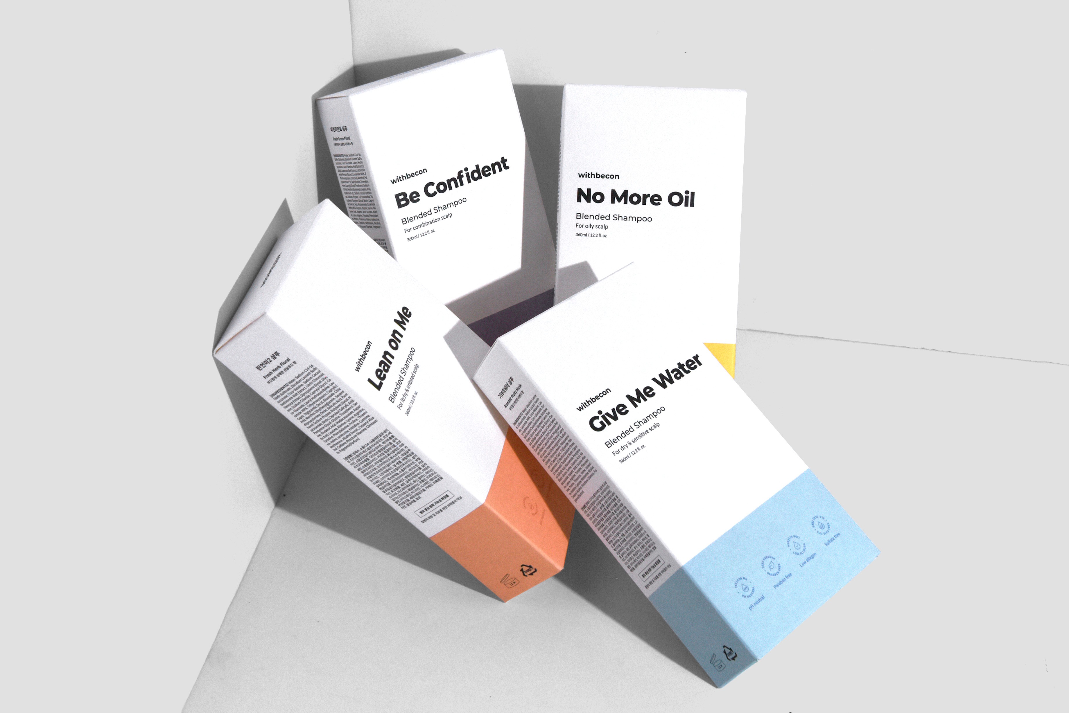 위드비컨 탈모샴푸 화장품 패키지 제작하여 3