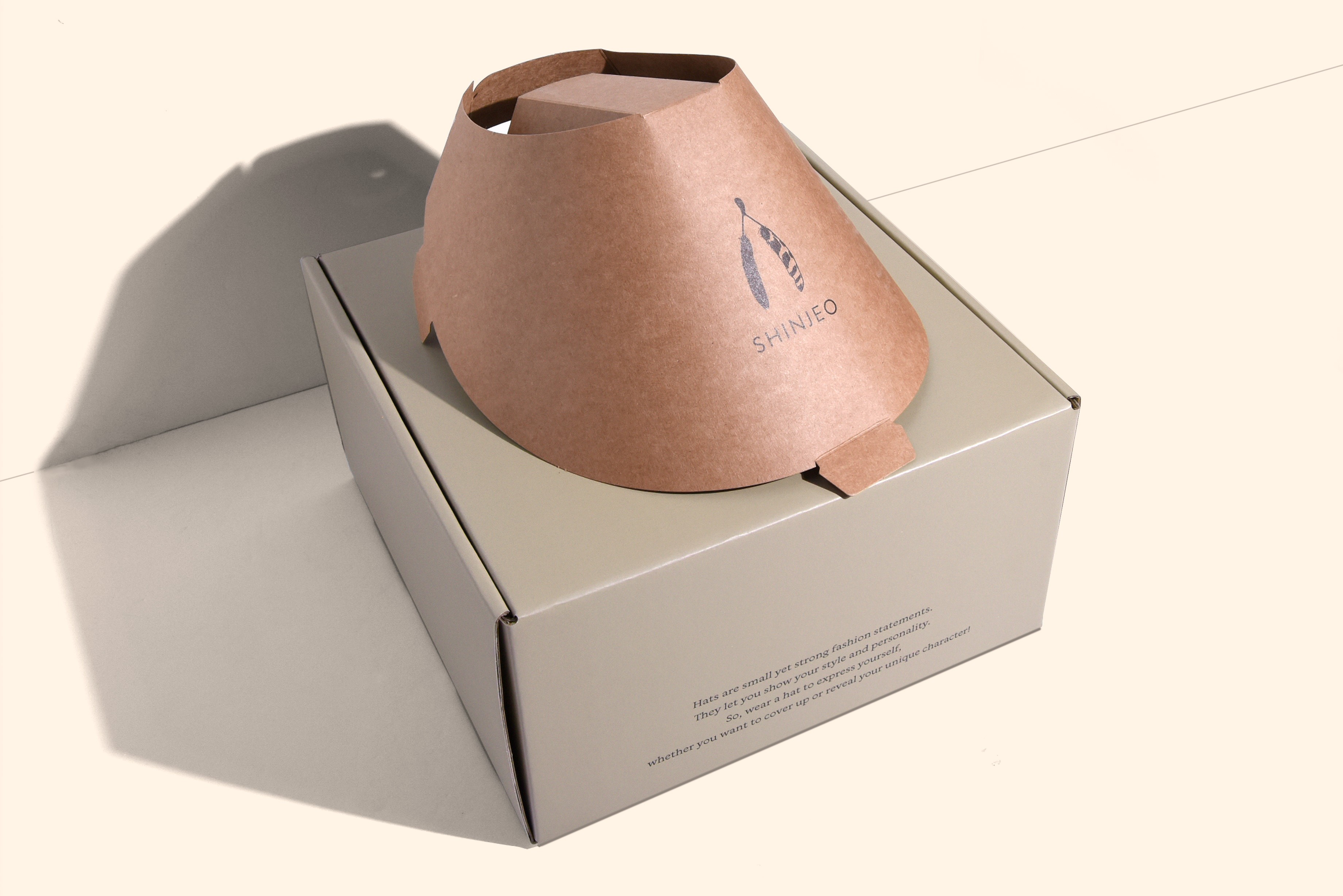 신저 썬캡 여름모자 패션잡화 패키지 제작하여 3