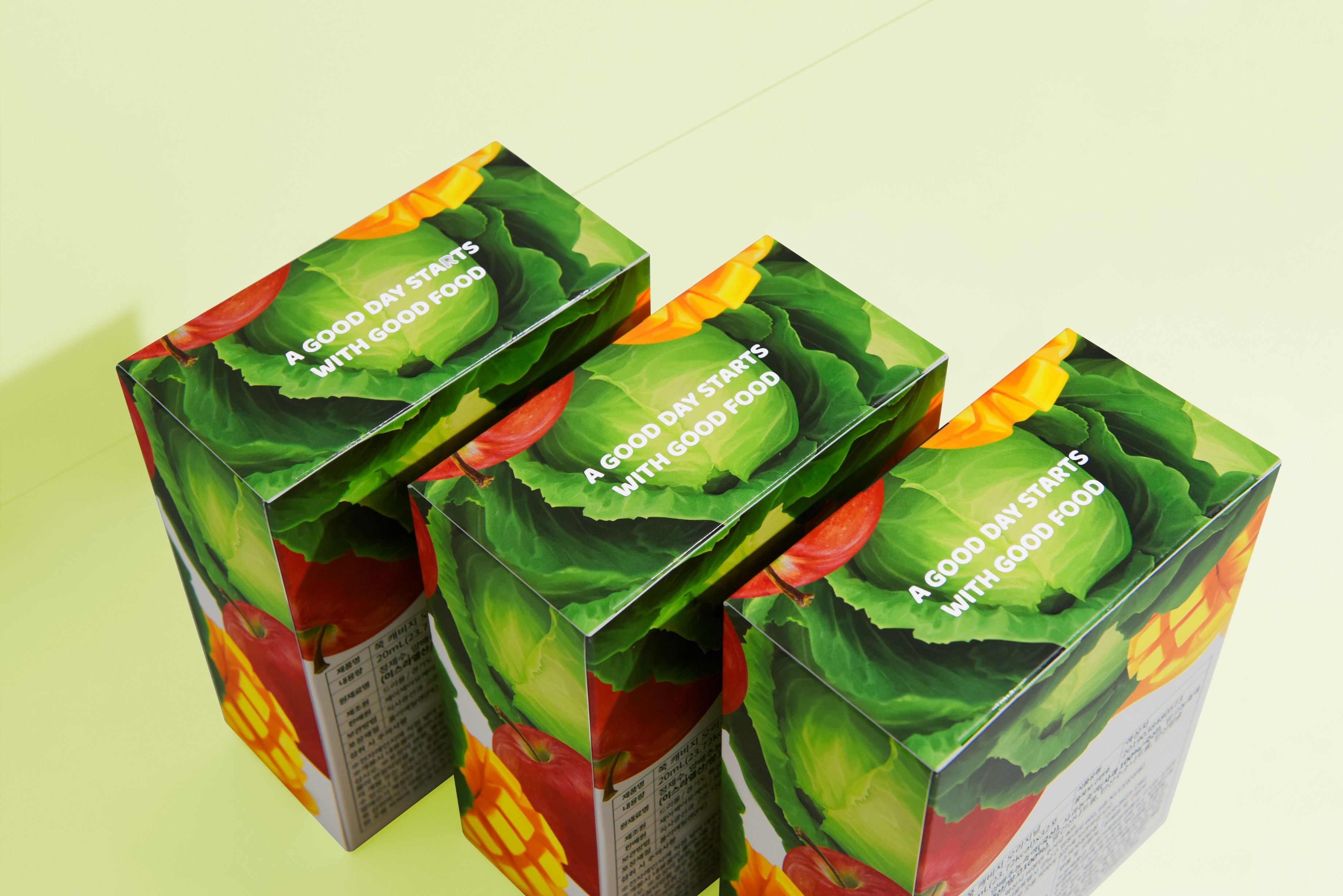 쭉 양배추즙 건강식품 패키지 제작하여 2