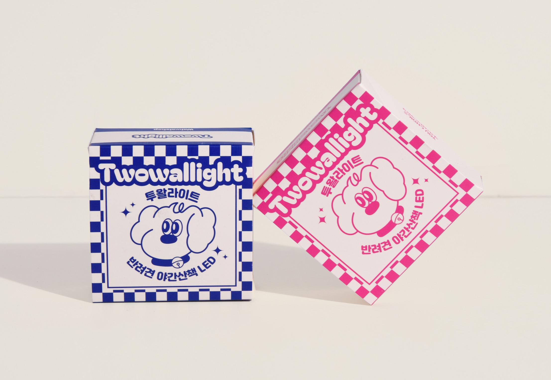 반려견 야간산책 LED 야광 불빛 목걸이 팬던트 애견용품 애견용품 패키지 1번째