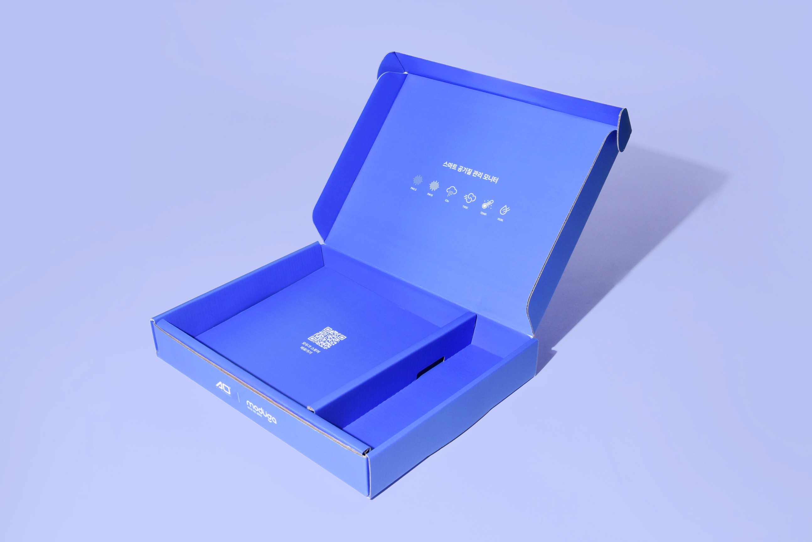 미세먼지 측정기 엥이오 스퀘어 생활용품 패키지 제작하여 2