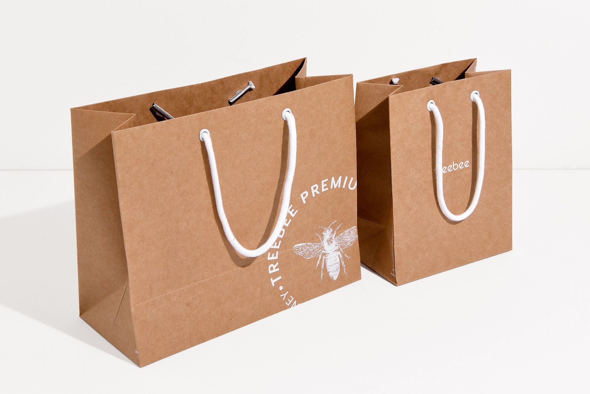 꿀 브랜드 쇼핑백 2종 패키지 제작하여 3