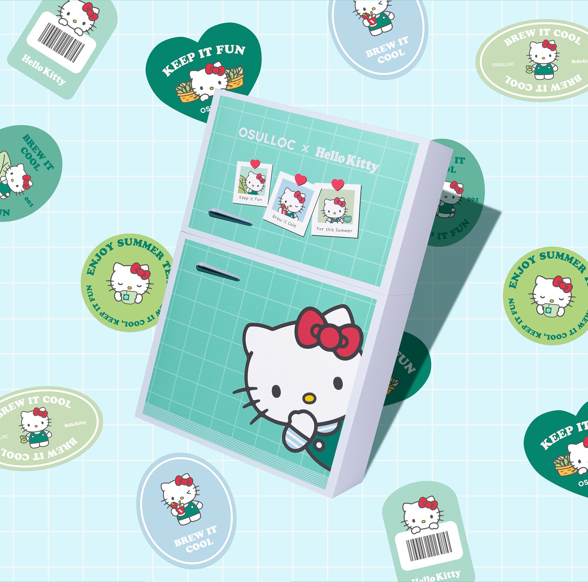 오설록 헬로키티 콜라보레이션 프레스킷 패키지 제작하여 2