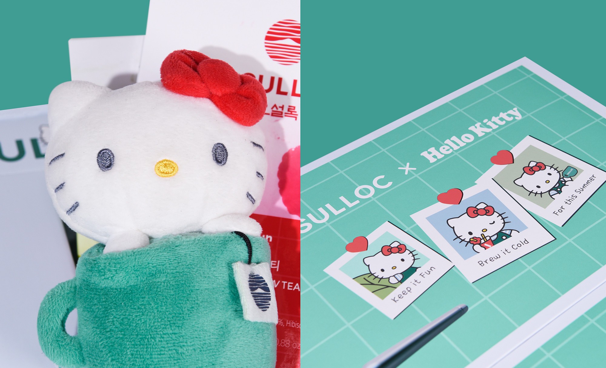오설록 헬로키티 콜라보레이션 프레스킷 패키지 제작하여 3