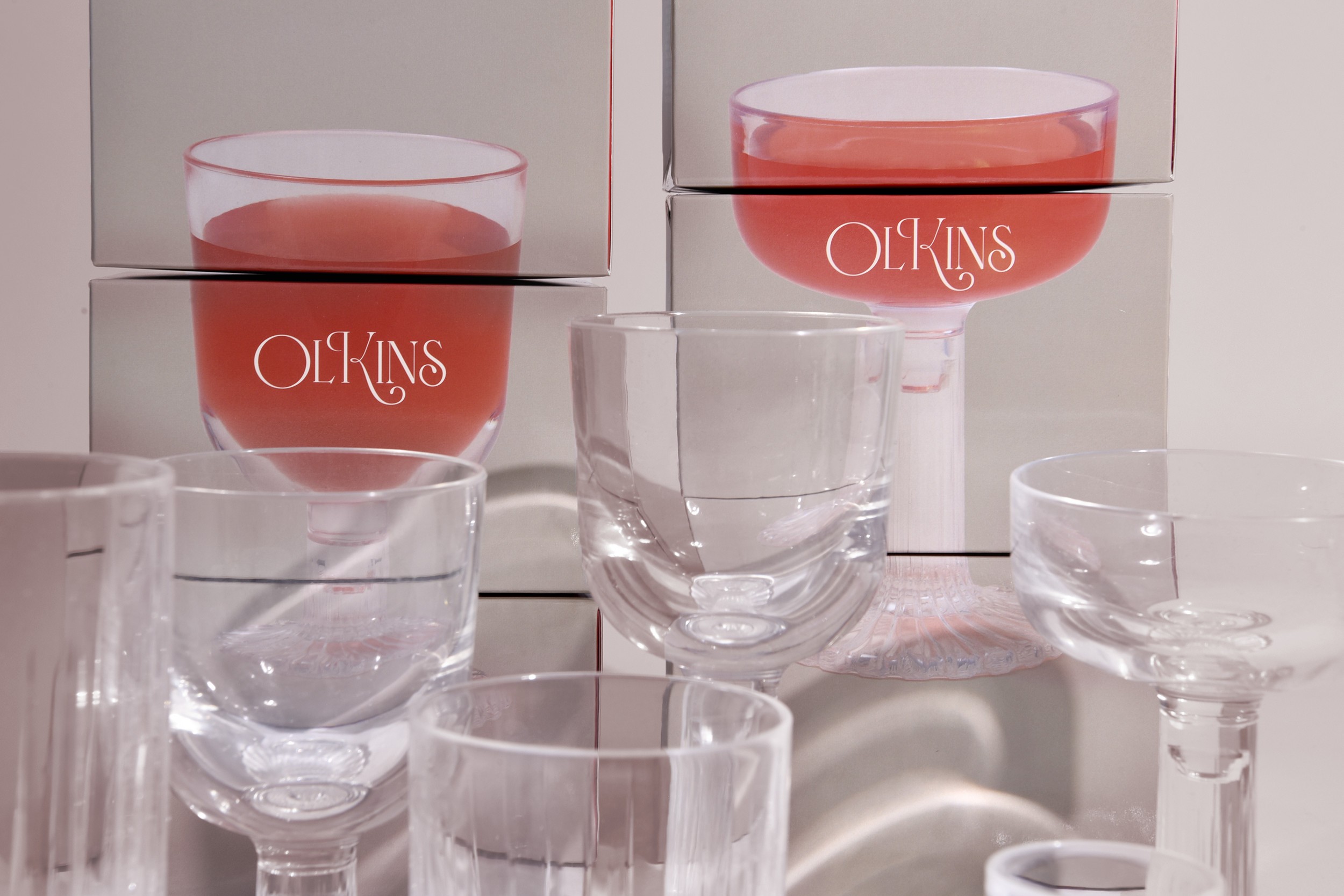 실리콘 크리스탈 글라스 컵 패키지 제작하여 3